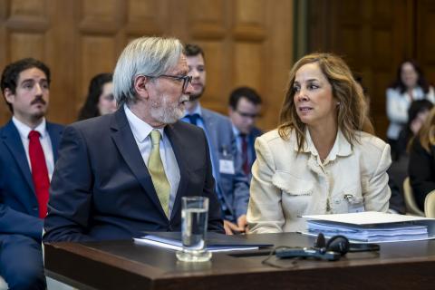 Members of the Delegation of Ecuador on the second day of hearings