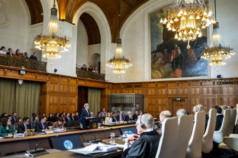 View of the ICJ courtroom on the second day of hearings