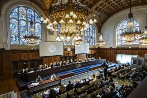 Members of the Court on the second day of hearings