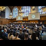 View of the ICJ courtroom 