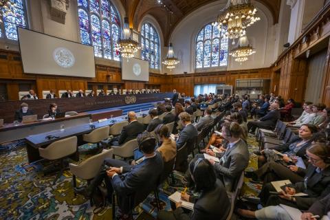 View of the ICJ courtroom on the second day of hearings