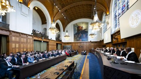 View of the ICJ courtroom