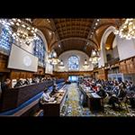 View of the ICJ courtroom at the start of the hearings 