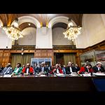 Members of the Delegation of Gabon at the start of the hearings 