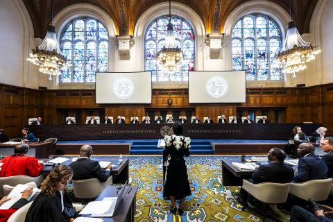 View of the ICJ courtroom on the second day of hearings