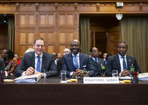 Members of delegation of Equatorial Guinea on the second day of hearings