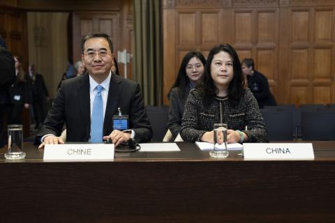 Members of the Delegation of China Photograph: UN Photo/ICJ-CIJ/Jeroen Jumelet. Courtesy of the ICJ.